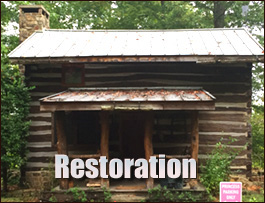 Historic Log Cabin Restoration  Reidsville, North Carolina